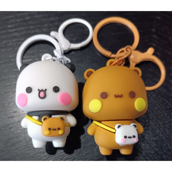Bubu & Dudu Character Adorable Keychain Purse Backpack Charm Set - Picture 13 of 14